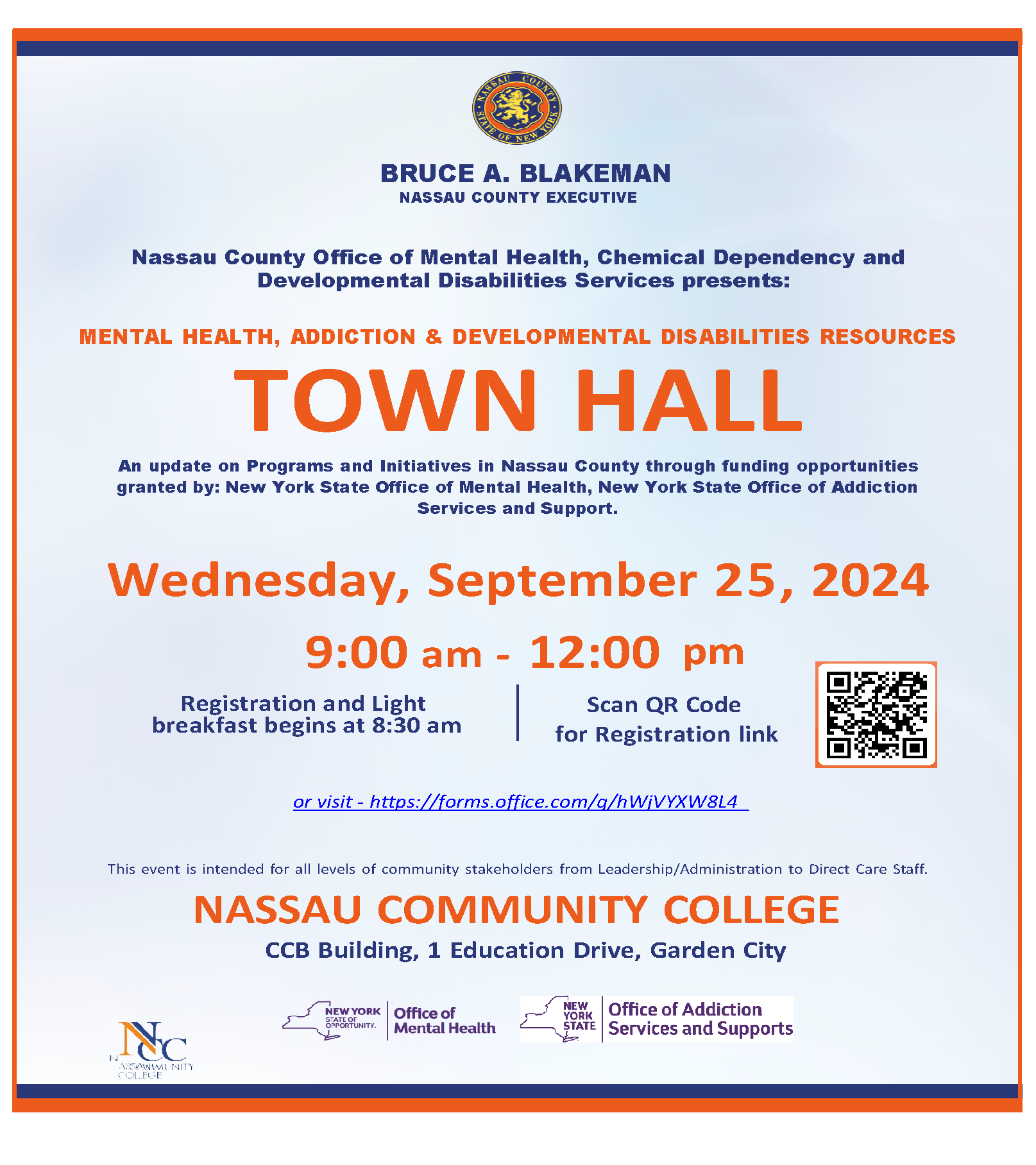 MENTAL HEALTH, ADDICTION & DEVELOPMENTAL DISABILITIES RESOURCES TOWN HALL 9/25/24 at NCC