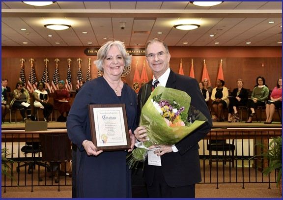 LEGISLATOR MUCARELLA HONORS  THERESA WHALEN AS WOMENS TRAILBLAZER