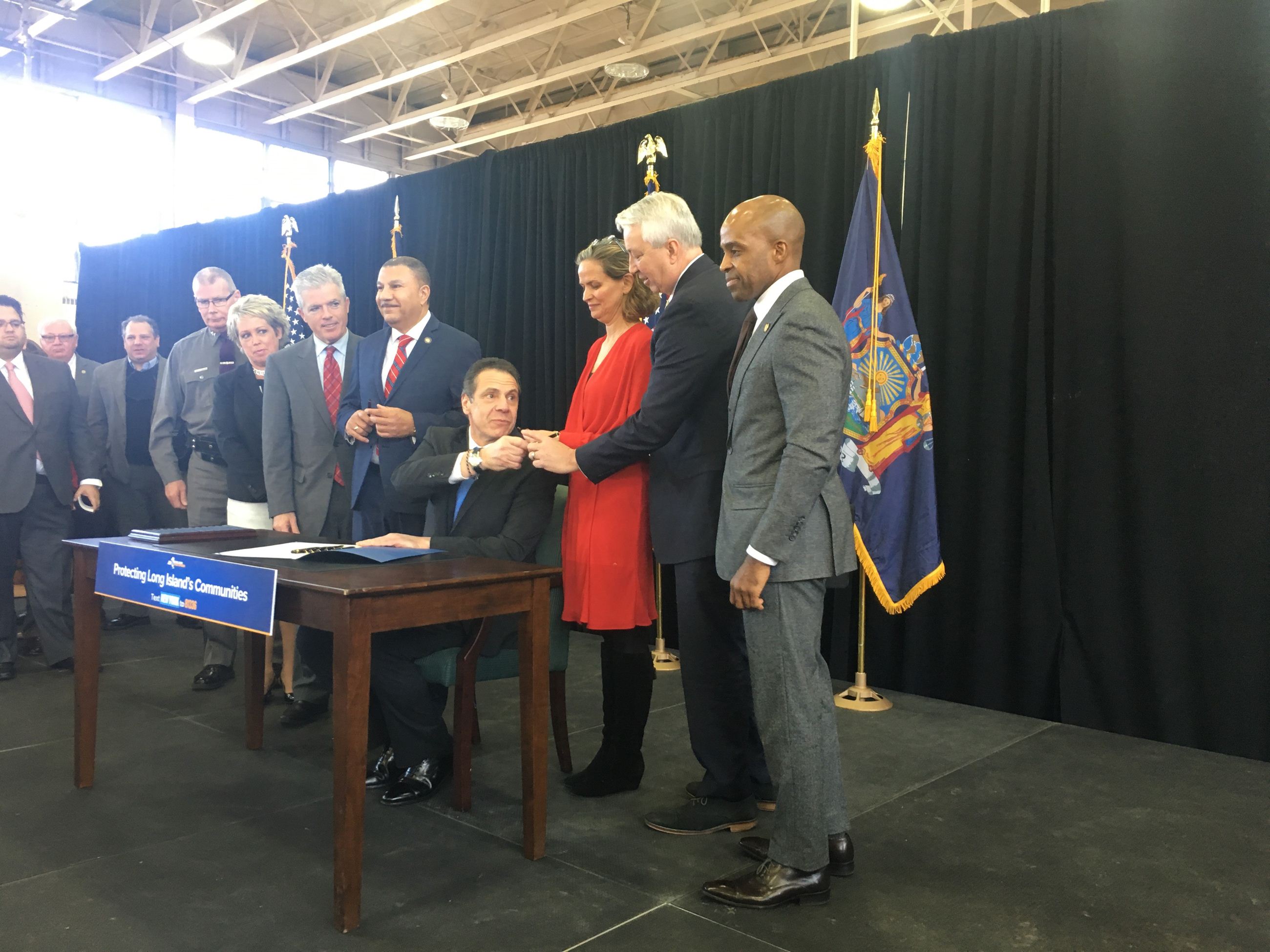 Curran Joins Cuomo at Anti-Gang Bill Signing