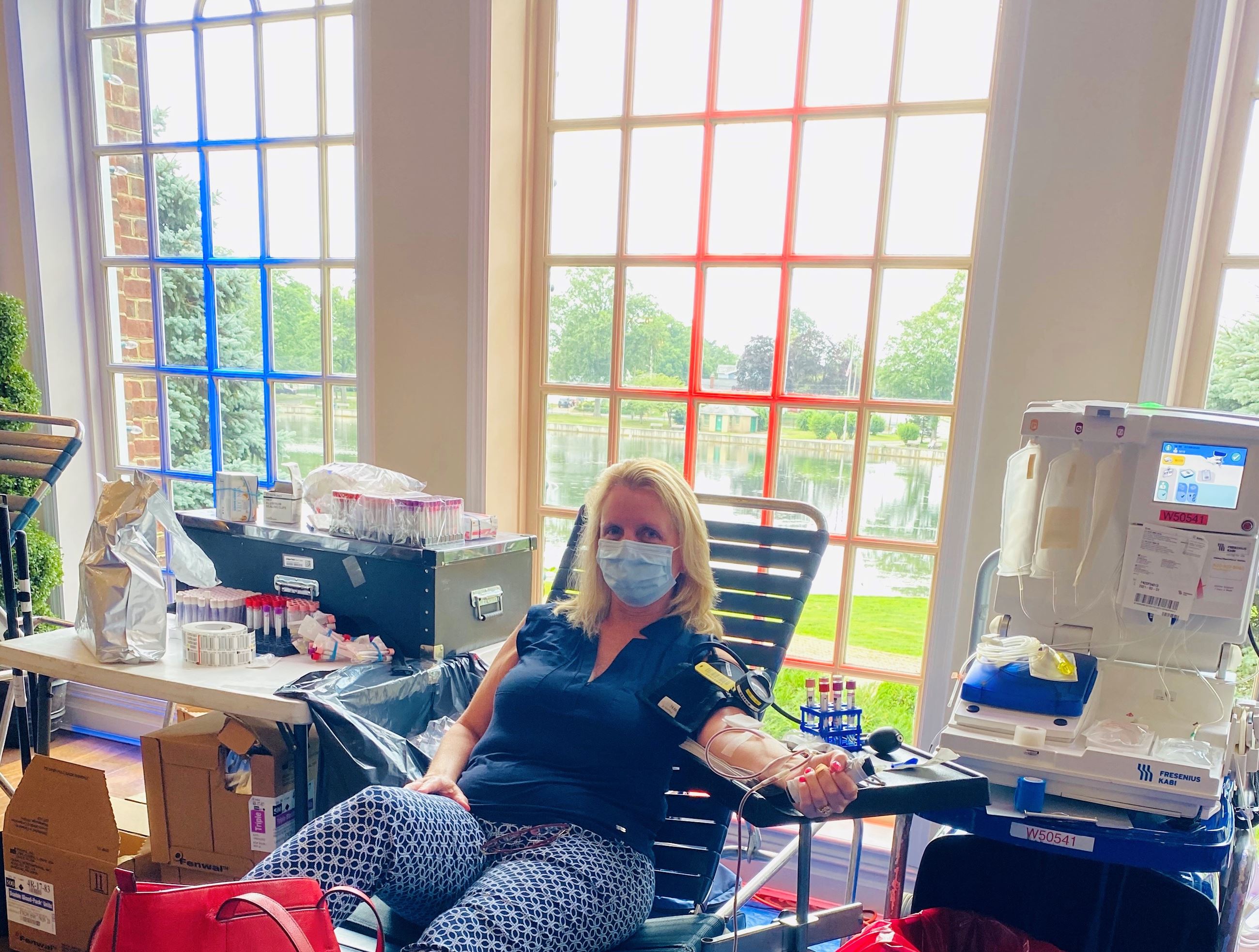 Leg. Mule giving blood