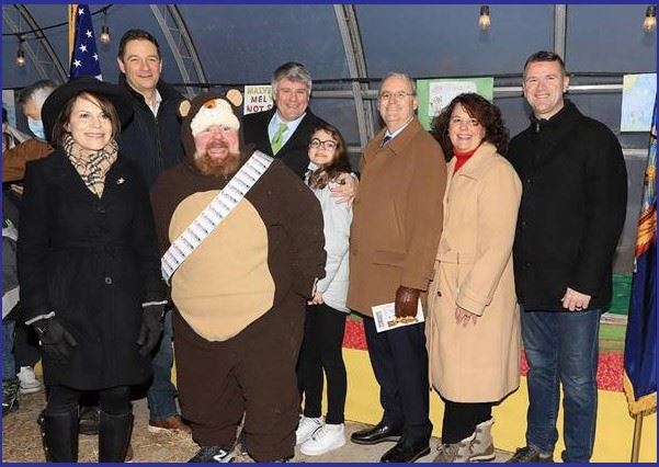 LEGISLATOR GAYLOR ATTENDS MALVERNE MELS GROUNDHOG DAY WEATHER PREDICTION