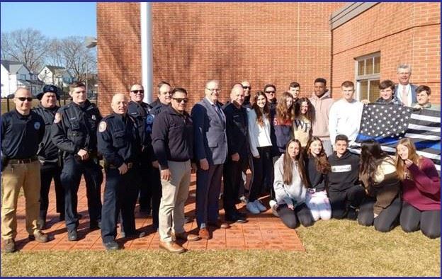 LEGISLATOR GAYLOR ATTENDS BACK THE BLUE RALLY AT LYNBROOK HIGH SCHOOL