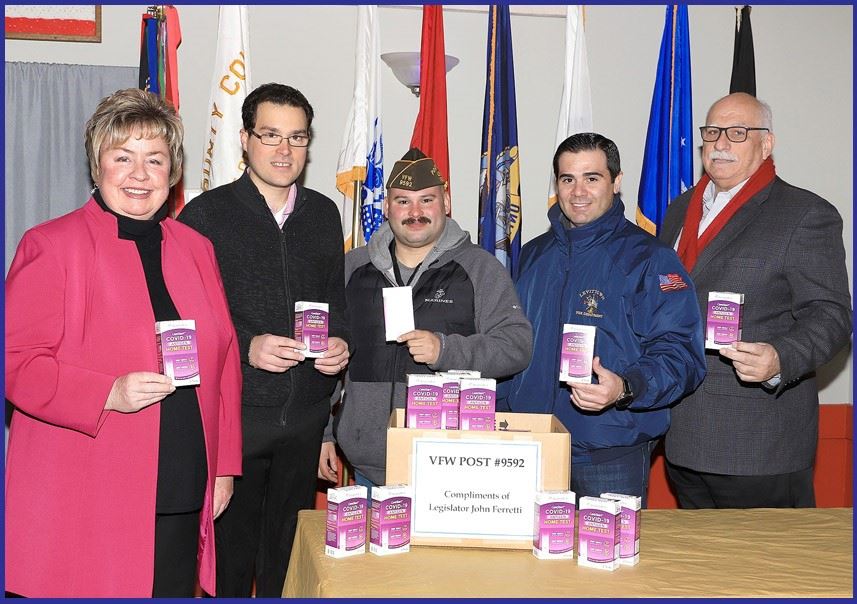 LEGISLATOR FERRETTI DISTRIBUTES COVID TEST KITS TO VETERANS