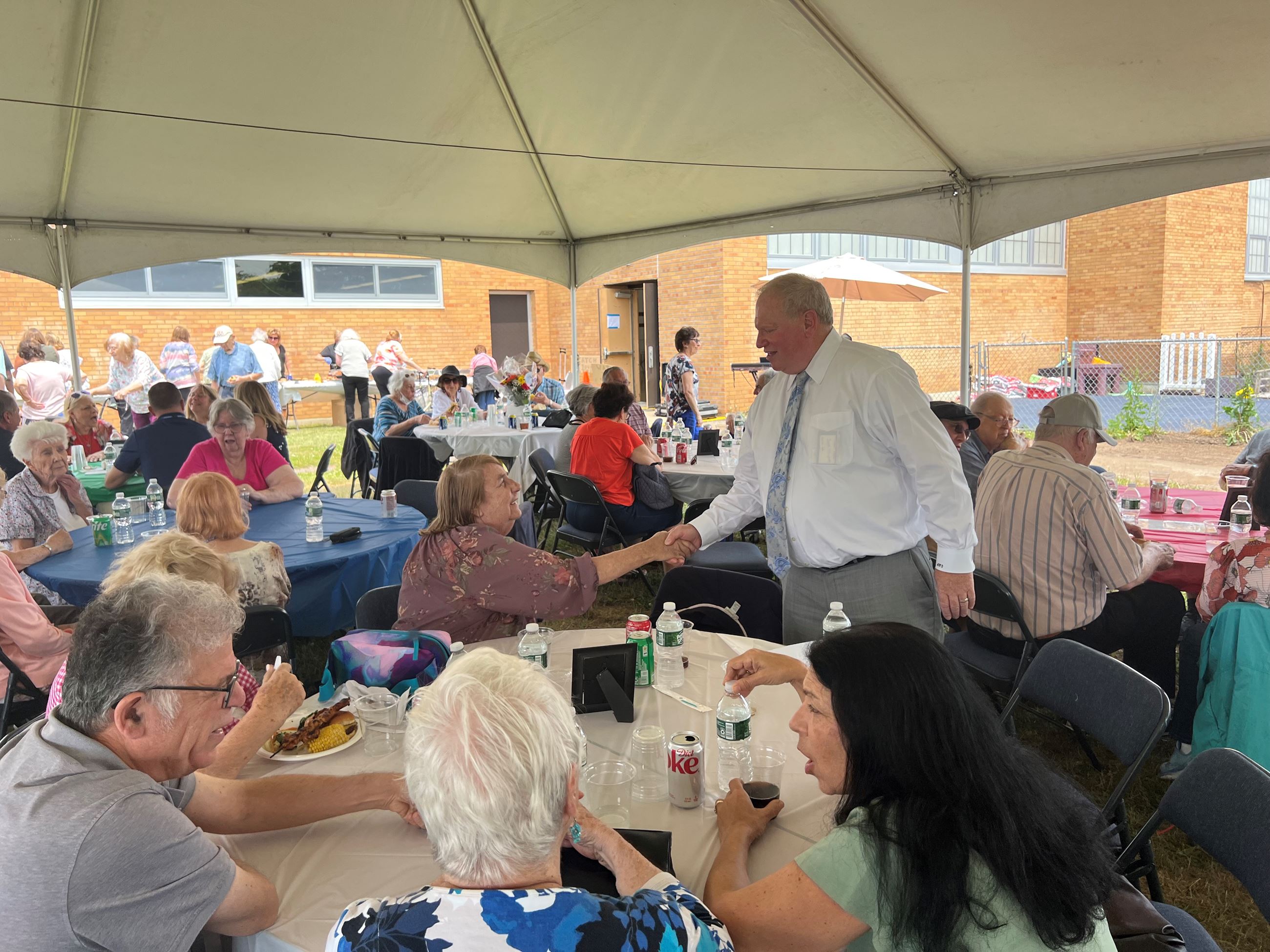 Legislator Drucker - Plainview Senior Club BBQ 1