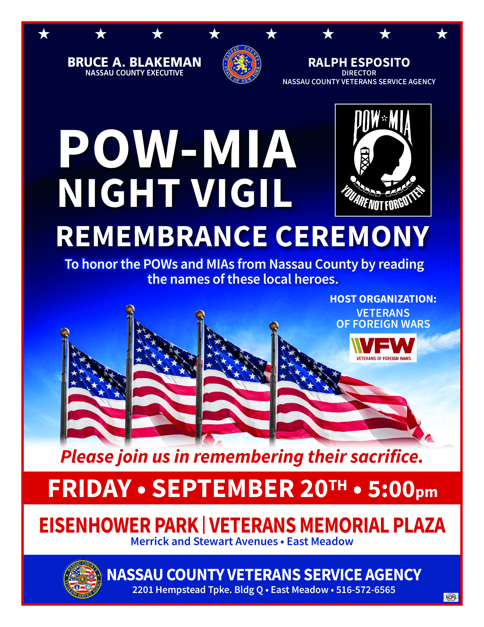 POW MIA Night Vigil Flyer 2024