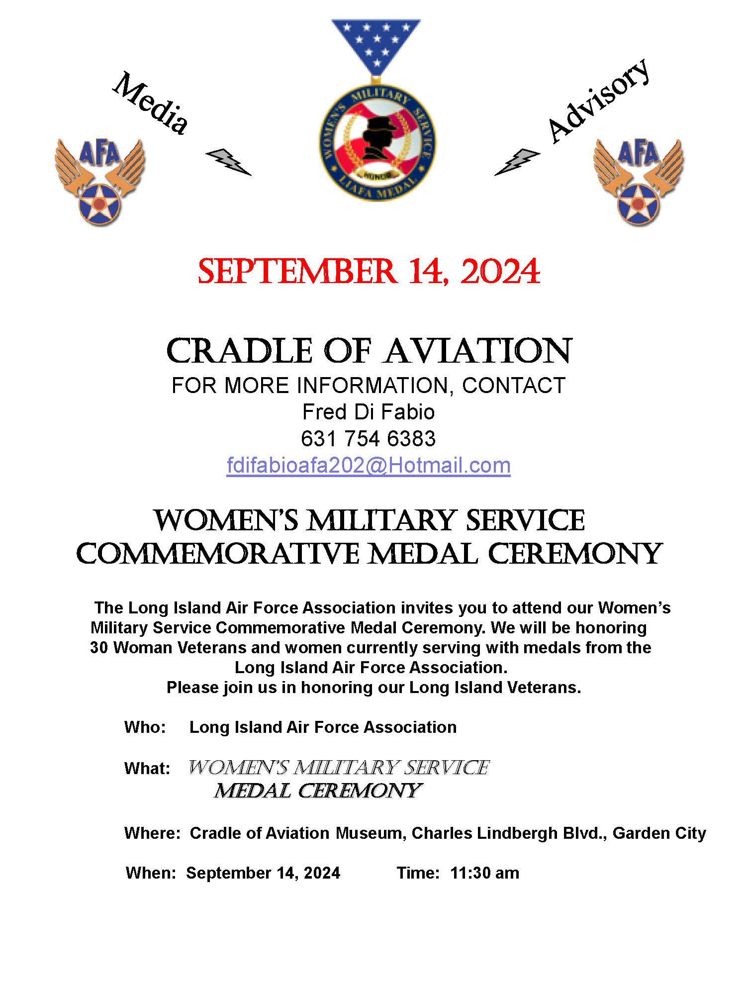 Womens Military Service Medal Ceremony 2024-09-14