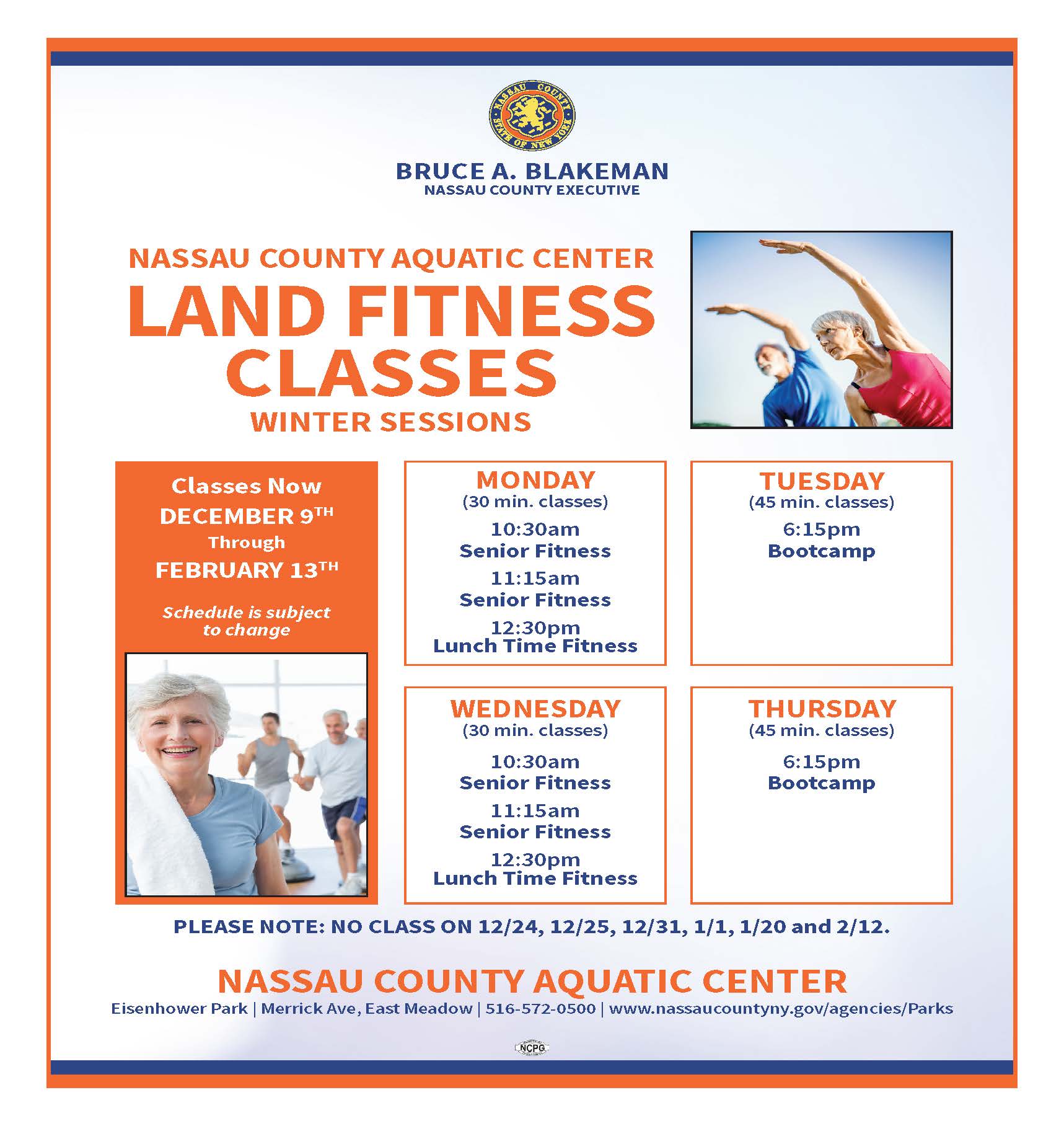 Land Fitness Classes Winter 2024 8.5 x 11