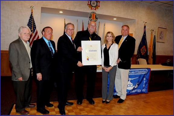 MANGANO AND SCHAEFER  WELCOME NEW CHAPTER 82 VIETNAM VETERANS OF AMERICA PRESIDENT